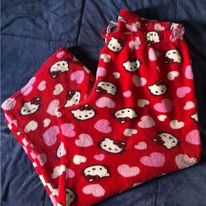 Red Heart Hello Kitty PJ fuzzy pants